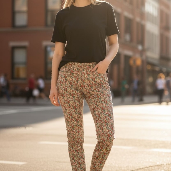 J. Crew Multicolor Floral Print Pants - Picture 2 of 6